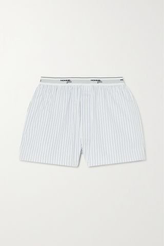 Striped Cotton-Poplin Shorts