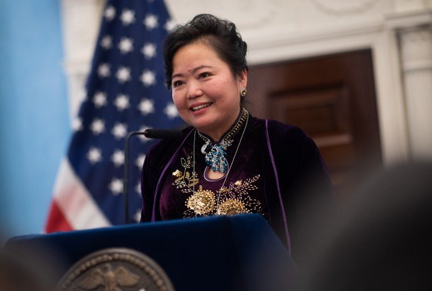 Mayor Eric Adams' Director of Asian Affairs, Winnie Greco, is pictured at a Lunar New Year Celebration at Gracie Mansion on Tuesday, February 8, 2022. (Michael Appleton / Mayoral Photography Office)